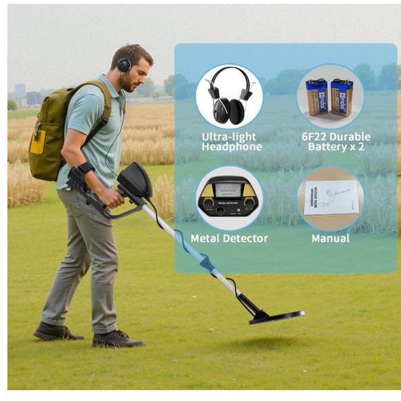 P933 MRTREASURES Pro Metal Detector Gold & Coin Hunting with Headphones - Picture 4 of 6